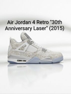Jordan 4 Retro Rare 30th Anniversary Laser (2015) Mens 10.5 EUC
